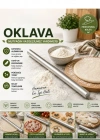 Alüminyum Oklava Profesyonel Hamur Açma Oklavası 40 Cm Bazlama Oklavası