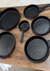 Hamarat 6Li Döküm Tek Kulp Tava Döküm Granit Kaplama Set