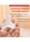 CT. 8li Set Silikon Şeffaf Masa Kenarı Koruma Aparatı