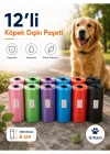 CT. 12li Bebek Bez Veya Köpek Dışkı Poşeti Düz Renkli Set Çok Amaçlı Mini Poşet