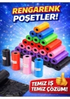 CT. 12li Bebek Bez Veya Köpek Dışkı Poşeti Düz Renkli Set Çok Amaçlı Mini Poşet