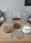3 Katlı Cam Sunumluk Drajelik El Yapımı
