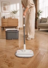 Missclean ( 1 Yedek Bez Hediyeli )Temiz Su ile Kirli Suyu Ayıran Otomatik Temizlik Seti Profesyonel Mop Paspas