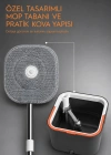 Missclean ( 1 Yedek Bez Hediyeli )Temiz Su ile Kirli Suyu Ayıran Otomatik Temizlik Seti Profesyonel Mop Paspas
