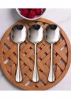 K. Gümüş Paslanmaz Çelik Servis Sunum Kaşığı 21 Cm Metal Kaşık