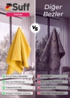 KK. Suff Fuchsie Mikrofiber Zor Kir Temizlik Bezi Geniş Alan Banyo Lavabo ve Armatür Temizlik Bezi 40x40 CM