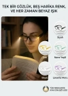 KK. LED Işıklı Kitap Okuma Gözlüğü, Renkli Çerçeve, Çift LED Ayrı Ayrı Eller Serbest Aydınlatma