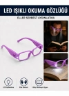 KK. LED Işıklı Kitap Okuma Gözlüğü, Renkli Çerçeve, Çift LED Ayrı Ayrı Eller Serbest Aydınlatma