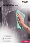 KK. Suff Fuchsie Mikrofiber Zor Kir Temizlik Bezi Geniş Alan Banyo Lavabo ve Armatür Temizlik Bezi 40x40 CM