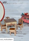 AHŞAP MİNİ MASA SANDALYE SET