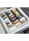 Ayarlanabilir Çekmece Içi Baharatlık Düzenleyici - Baharatlık Takımı Standı Organizeri  (6 ADET)