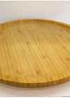 BAMBU DÜZ DÖNERLİ YUVARLAK SUNUM-SERVİS TABAĞI