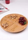 BAMBU YUVARLAK SUNUM-SERVİS TABAĞI 4 BÖLMELI