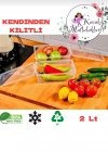 Buzdolabi Saklama kabi dikdortgen ( 10 adet ) 2 Lt