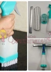 Çift Taraflı Spreyli Cam Sil Çok Fonksiyonlu Pratik Pencere Ayna Fayans Temizleyici Aparat