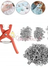 Çıt Çıt Düğme Ve Pensesi 100 Set Çıt Çıt Metal Düğme Yapma Seti