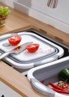Çok Amaçlı Katlanabilir Kesme Tahtası ve Sepet Süzgeç Pratik Kova