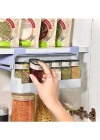 Dolap Içi Düzenleyici Raf Altı Baharatlık 6 Adet Cam Kavanoz