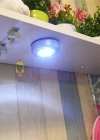 Kablosuz Dolap Spot Lamba Dokunmatik Pilli Led Lamba 3 Ledli Dolap Mutfak İçi Aydınlatma