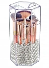 Kapaklı Akrilik Kozmetik Fırça Organizatör