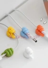 Karışık Renk Başparmak Kablo Tutucu Yapışkanlı Diş Fırçası Anahtarlık Bitki Dal Askı Tutucu 4 Adet