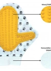 Kedi Köpek Yıkama Tüy Açıcı Düğüm Çözücü Plastik Tımar Masaj Eldiveni El Fırçası