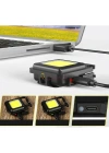 Led Anahtarlık El Feneri Şişe Açacağı Usb’li Şarj Edilebilir Mıknatıslı 4 Işık Modlu Cep Boy Cob LED