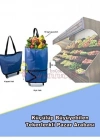 Pazar Arabası Pazar Çantası Market Pazar Alışveriş Çantası Portatif Açılır Kapanır Tekerlekli