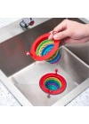 Renkli 6 Kademeli Lavabo Banyo Küvet Süzgeci Saç Toplayıcı