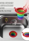 Renkli 6 Kademeli Lavabo Banyo Küvet Süzgeci Saç Toplayıcı