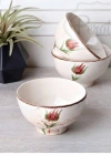 SERAMİK LALE DESENLİ KASE