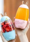 Tavşan Model Taşınabilir USB Şarj Edilebilir Meyve Blender Mikser