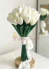Yapay 10lu Islak Lale Buketi Gerçek Dokulu