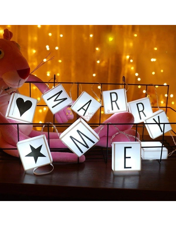 10lu Lightbox Işıklı Harf Mesaj Panosu Dekoratif Harf Işık Zinciri