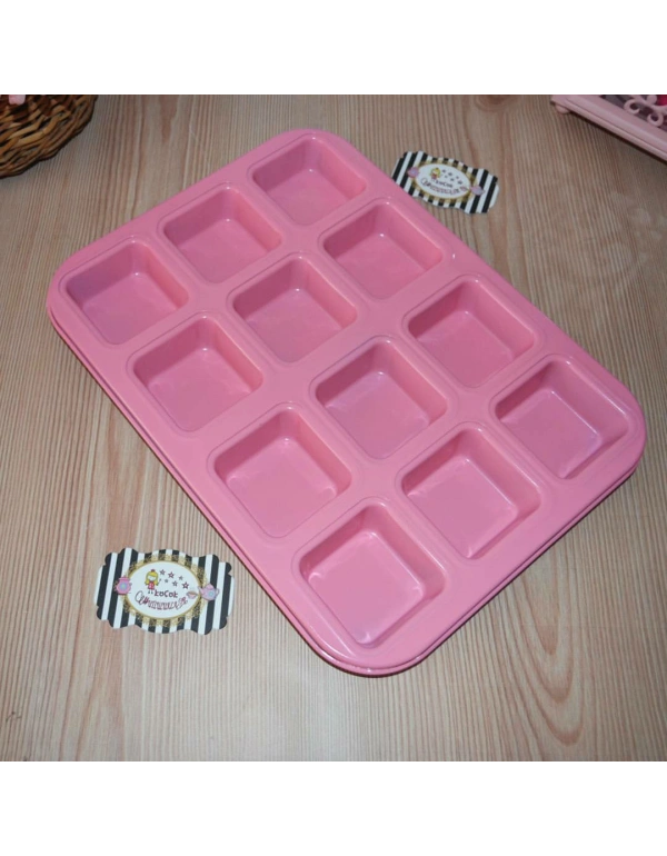 12Lİ GRANİT LÜKS KARE MUFFİN KEK KALIBI