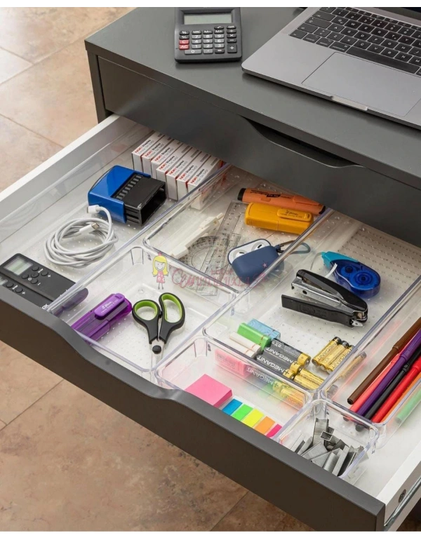 12li Set Modüler Çekmece Içi Düzenleyici Banyo Makyaj Takı Düzenleyici