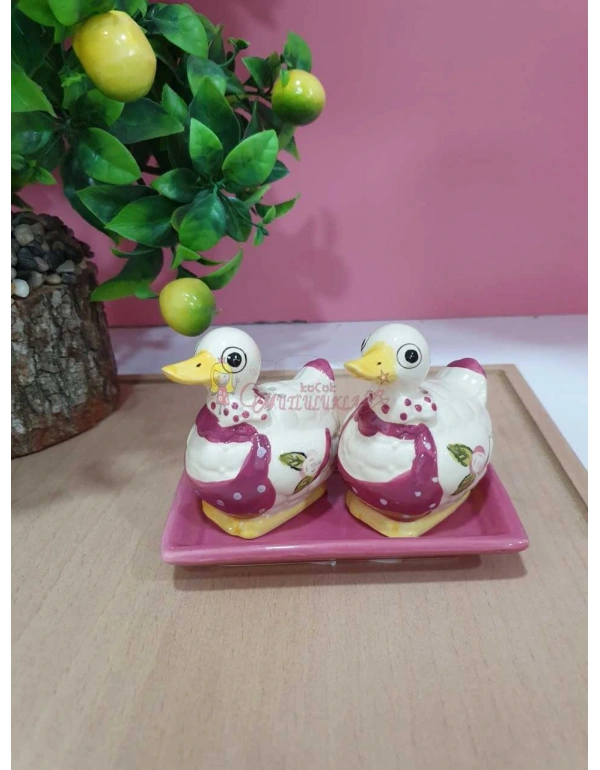 2Lİ STANDLI ÖRDEK FİGÜR TUZLUK