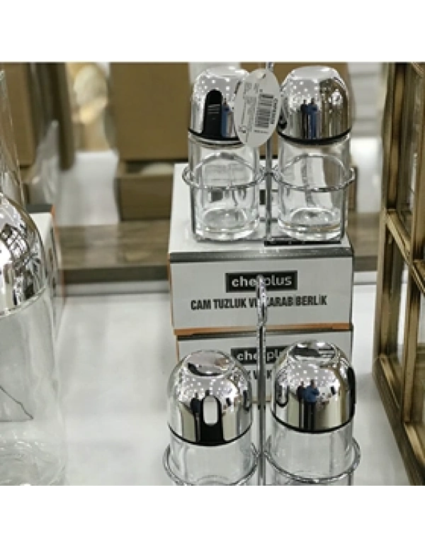 2Lİ STANDLI TUZLUK - BİBERLİK GÜMÜŞ