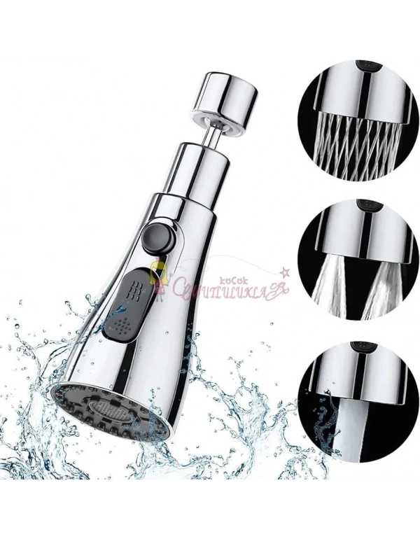 3 Fonksiyonlu Metalik Musluk Başlığı