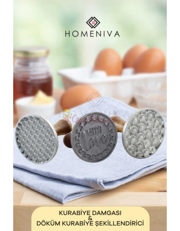 3 Lü Döküm Kurabiye Kalıbı Şekillendirici Cookıe Stamps