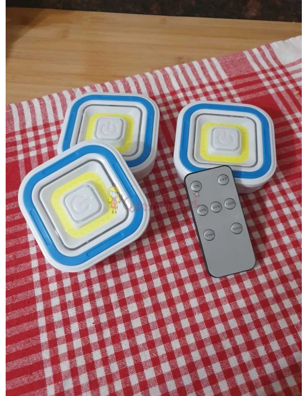 3lü Kablosuz Kumandalı LED Spot 