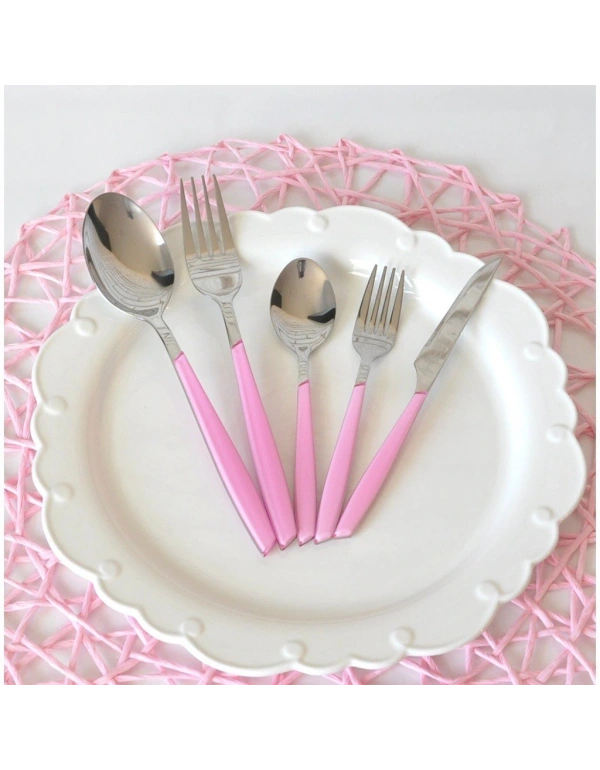 30 PARÇA AKRİLİK - ÇELİK ÇATAL KAŞIK BIÇAK TAKIMI