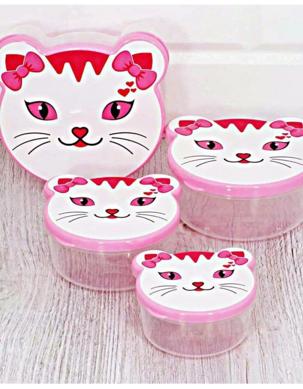 4LÜ HAYVAN FİGÜRLÜ SAKLAMA KABI