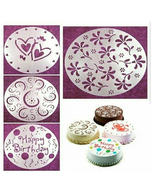 4LÜ PASTA SÜSLEME ŞABLON SETİ