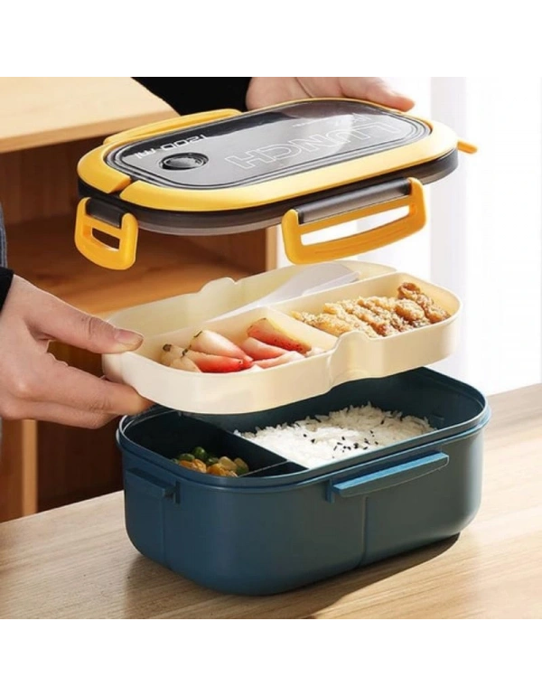 Lunch Box  Yeni 6 Bölmelı Beslenme Kabı Lacıvert