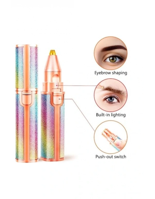 Simli 2İn 1 Kalem Şekilli Kıl Tüy Alma Kaş Düzeltme Cihazı Şarjlı