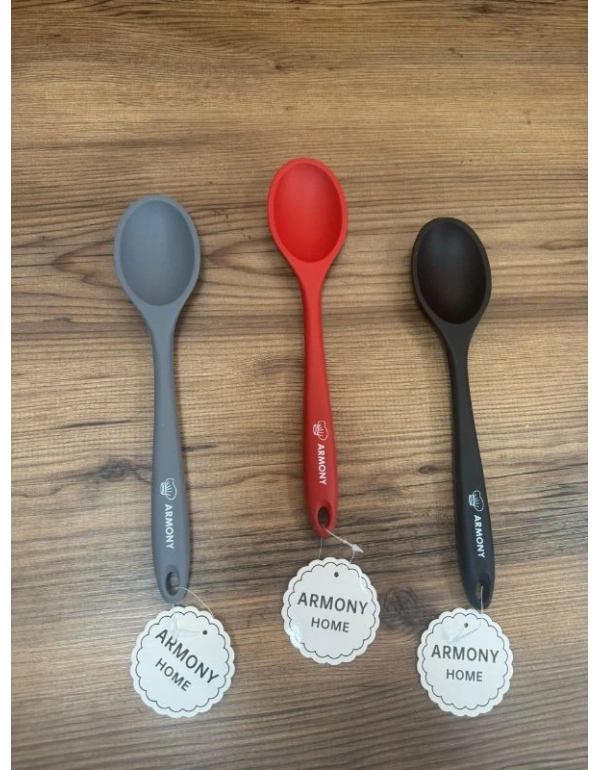 Armony Silikon Uzun Derin Kaşık Siyah