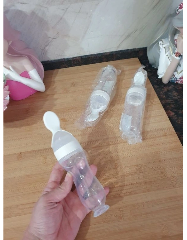 Bebek İçin Kaşıklı Mama Biberonu Biberon Kaşık