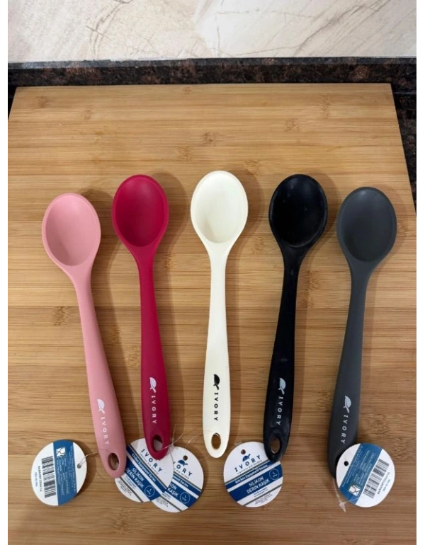 İvory Silikon Uzun Derin Kaşık Krem