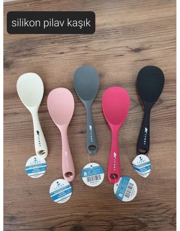 İvory Silikon Pilav Kaşığı Pembe